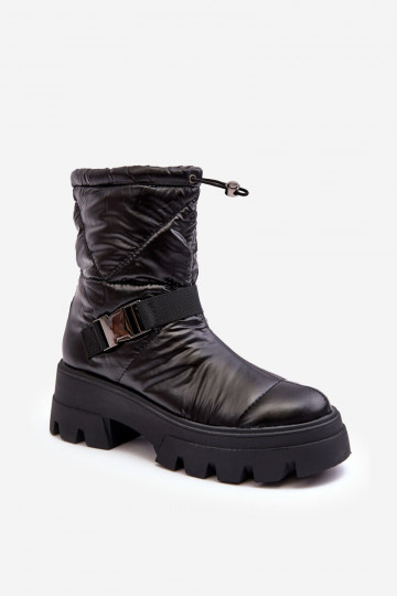 Botas de mujer con modernas suelas masivas en negro Werikse