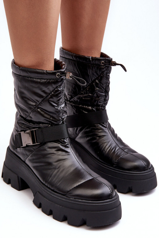 Botas de mujer con modernas suelas masivas en negro Werikse