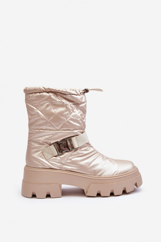 Botas de mujer con suela maciza de moda en color beige Werikse