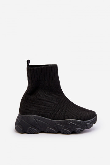 Zapatos con calcetín Zapatillas infantiles color negro Zaelin 2