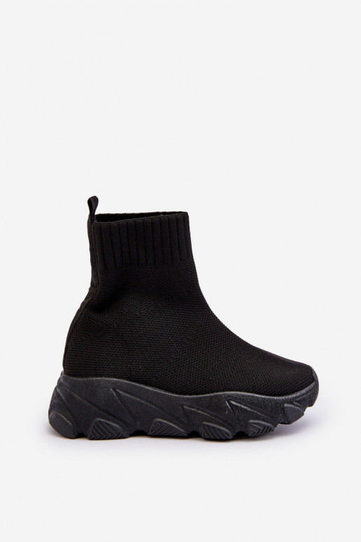 Zapatos con calcetín Zapatillas infantiles color negro Zaelin