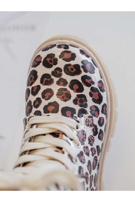 Botas infantiles calentadas con cremalleras color beige-marrón Dolida Botas infantiles calentadas con cremalleras color beige-marrón Dolida