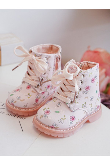 Botas infantiles calentadas con cremalleras color rosa Dolida