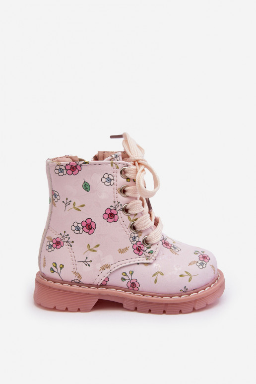 Botas infantiles calentadas con cremalleras color rosa Dolida