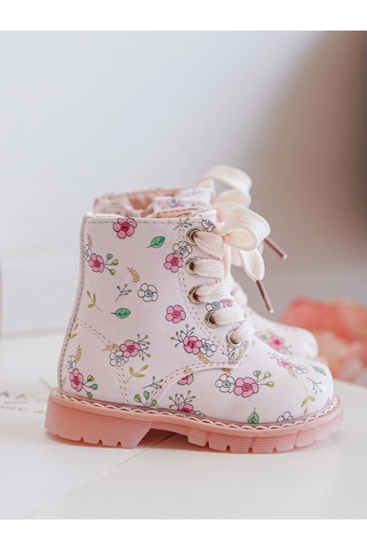 Botas infantiles calentadas con cremalleras color rosa Dolida