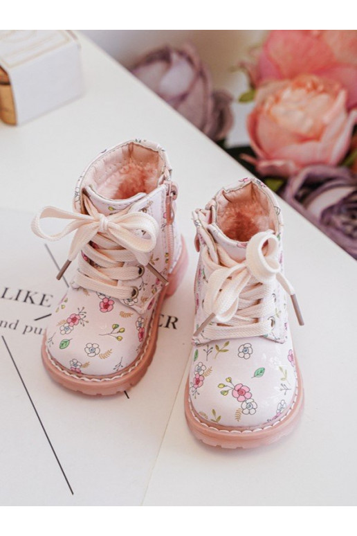Botas infantiles calentadas con cremalleras color rosa Dolida