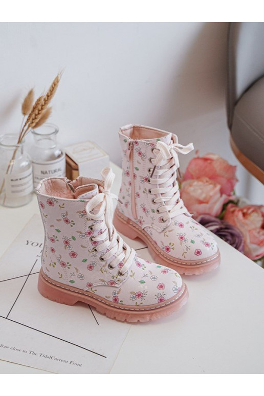 Botas infantiles calentadas con cremalleras color rosa Dolida