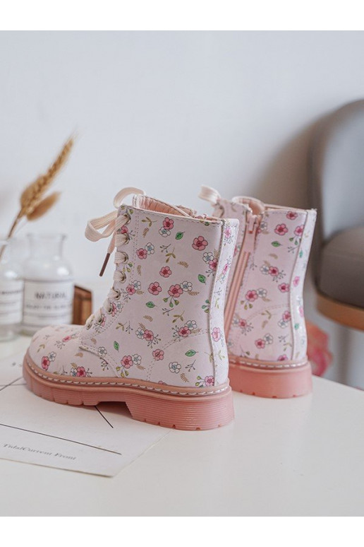 Botas infantiles calentadas con cremalleras color rosa Dolida