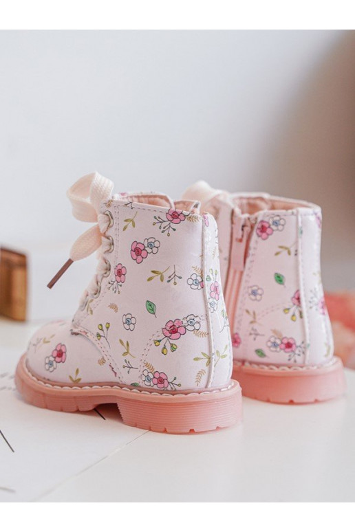 Botas infantiles calentadas con cremalleras color rosa Dolida