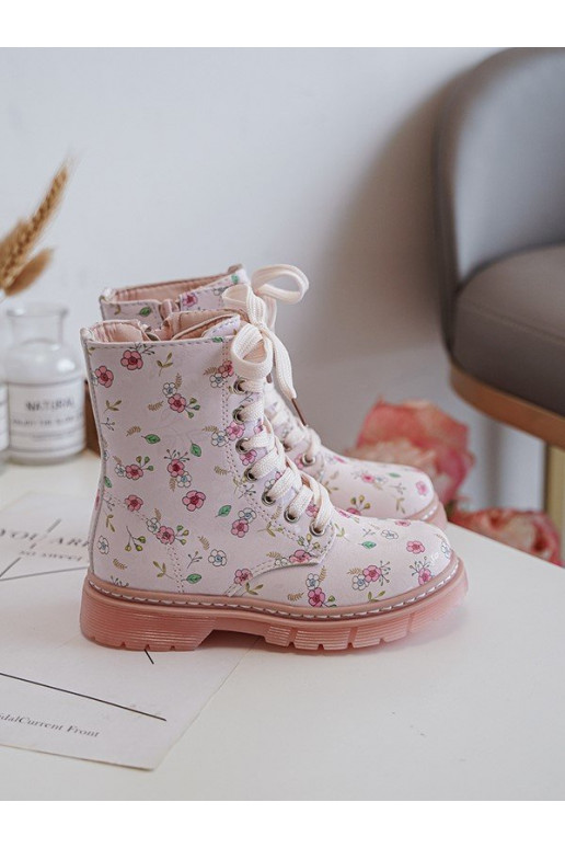 Botas infantiles calentadas con cremalleras color rosa Dolida