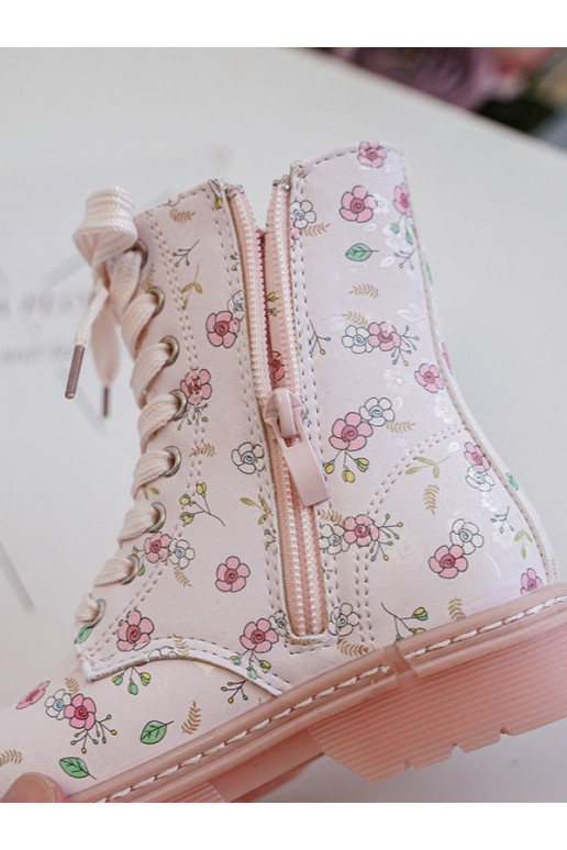 Botas infantiles calentadas con cremalleras color rosa Dolida