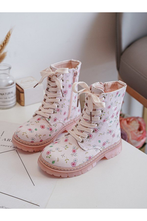 Botas infantiles calentadas con cremalleras color rosa Dolida