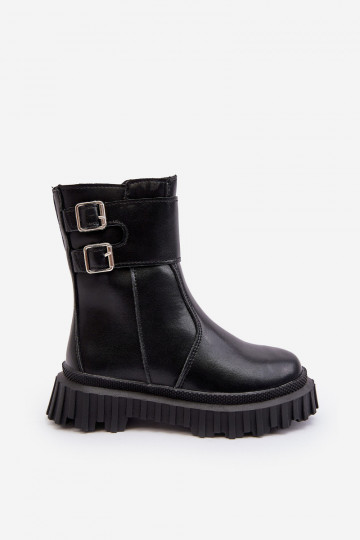 Botas infantiles con hebillas en color negro Chloraia 2