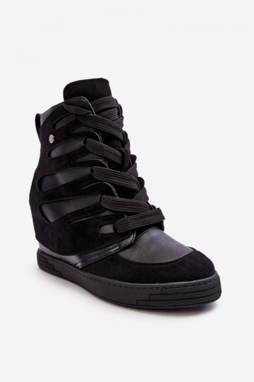 Botas con cordones en color negro Amria
