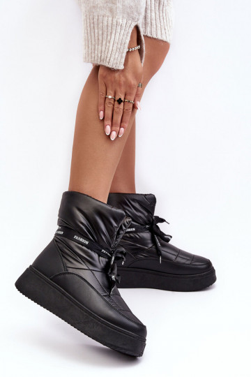 botas de nieve Wiązaniem color negro Siracna 2