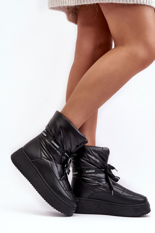 botas de nieve Wiązaniem color negro Siracna botas de nieve Wiązaniem color negro Siracna