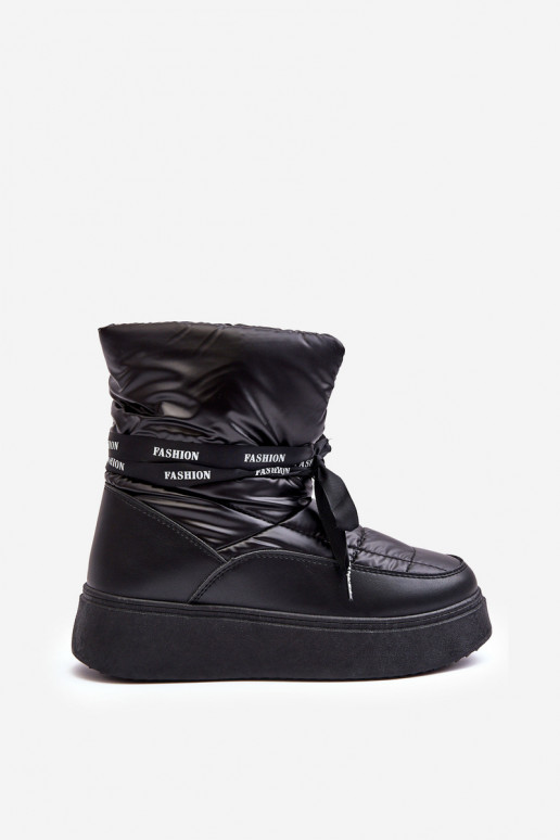 botas de nieve Wiązaniem color negro Siracna botas de nieve Wiązaniem color negro Siracna