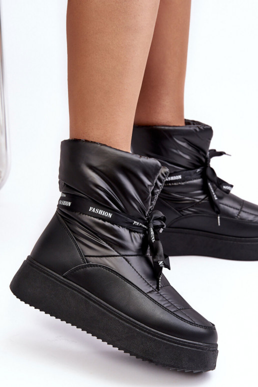 botas de nieve Wiązaniem color negro Siracna botas de nieve Wiązaniem color negro Siracna