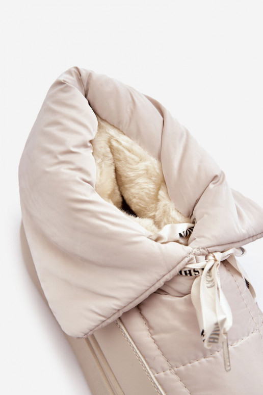 botas de nieve Wiązaniem marfil Siracna botas de nieve Wiązaniem marfil Siracna