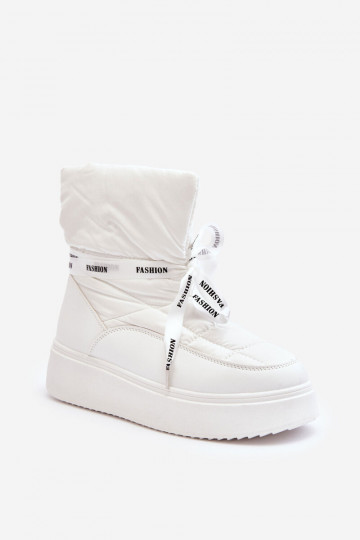 botas de nieve Wiązaniem color blanco Siracna