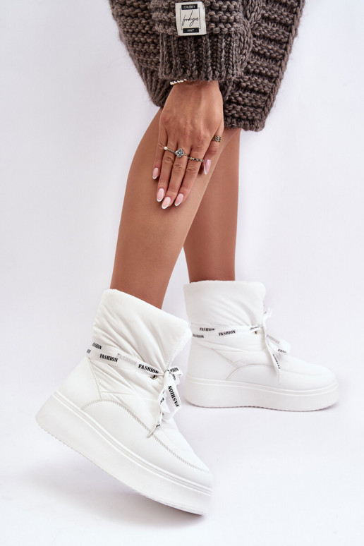 botas de nieve Wiązaniem color blanco Siracna botas de nieve Wiązaniem color blanco Siracna