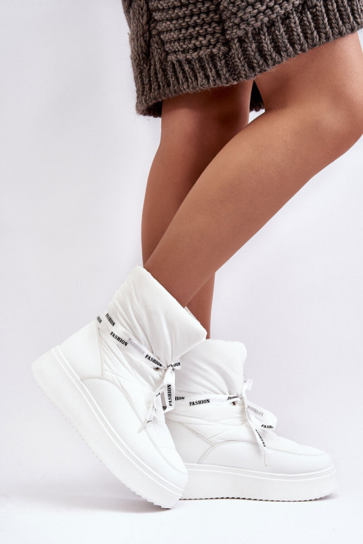 botas de nieve Wiązaniem color blanco Siracna botas de nieve Wiązaniem color blanco Siracna