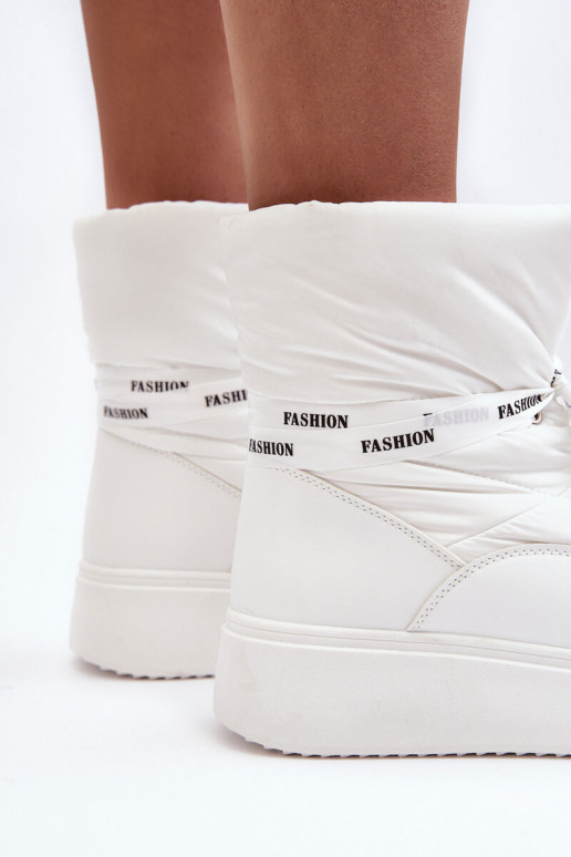 botas de nieve Wiązaniem color blanco Siracna botas de nieve Wiązaniem color blanco Siracna