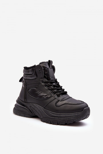 Deportivas calentitas con cordones en color negro Dejana