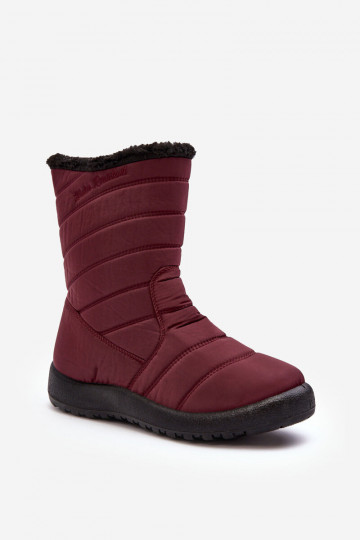 botas de nieve calentadas burdeos Luxina