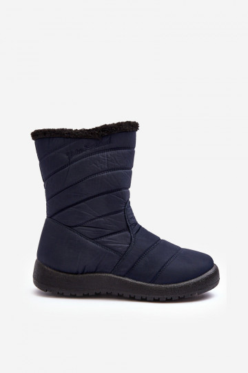 botas de nieve calefactables en color azul oscuro Luxina