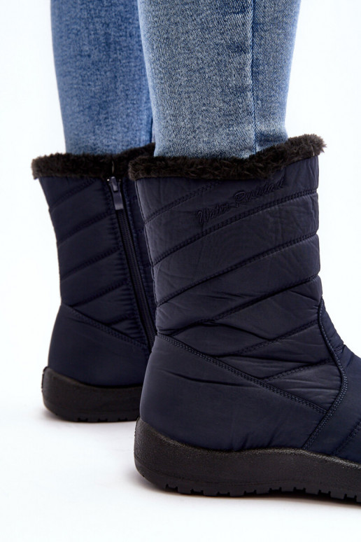 botas de nieve calefactables en color azul oscuro Luxina botas de nieve calefactables en color azul oscuro Luxina