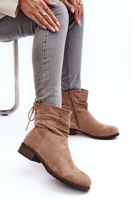 Botas mujer ante beige Keresa