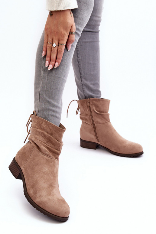 Botas mujer ante beige Keresa