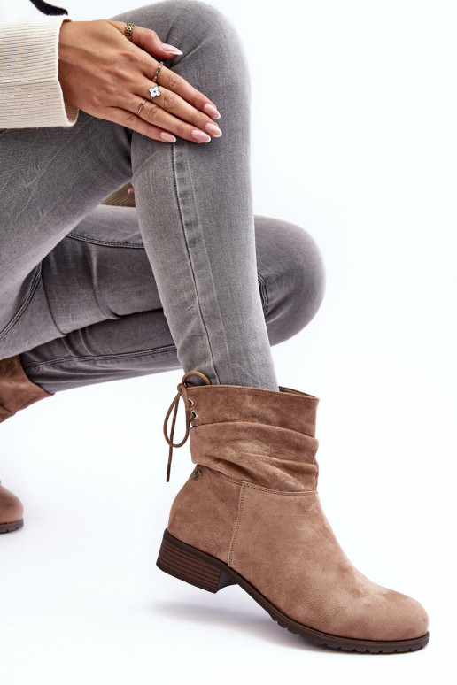 Botas mujer ante beige Keresa