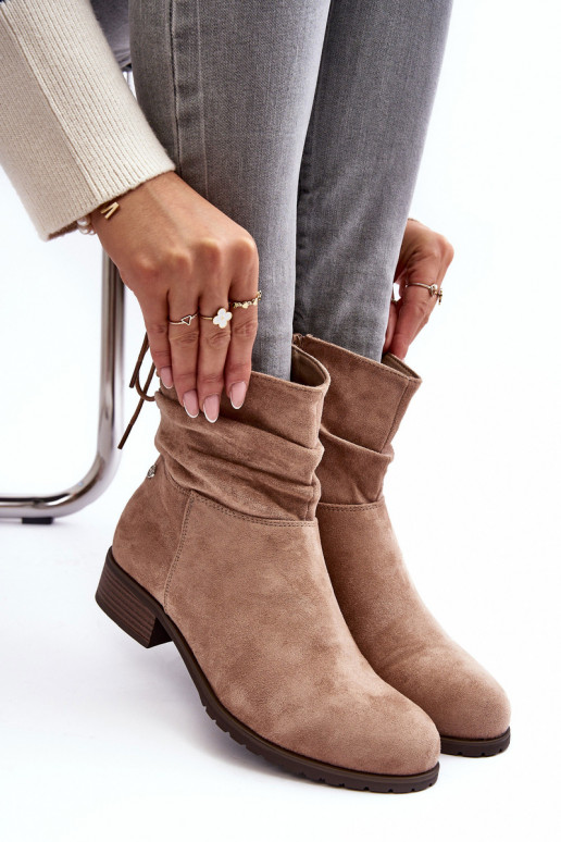 Botas mujer ante beige Keresa