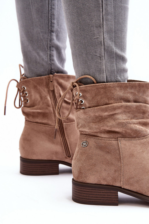 Botas mujer ante beige Keresa