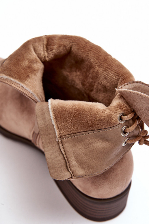 Botas mujer ante beige Keresa