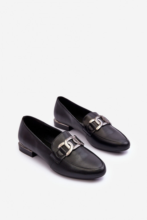 mocasines de mujer con adornos en negro Camilena