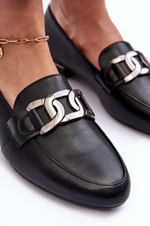 mocasines de mujer con adornos en negro Camilena