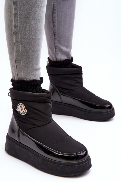 Botas de nieve con plataforma en color negro Gattea