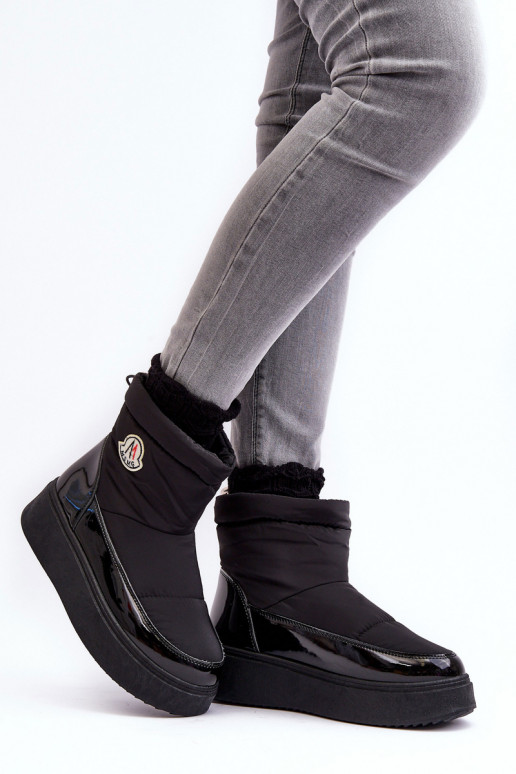 Botas de nieve con plataforma en color negro Gattea