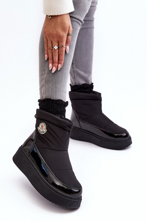 Botas de nieve con plataforma en color negro Gattea