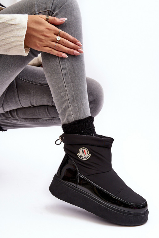 Botas de nieve con plataforma en color negro Gattea