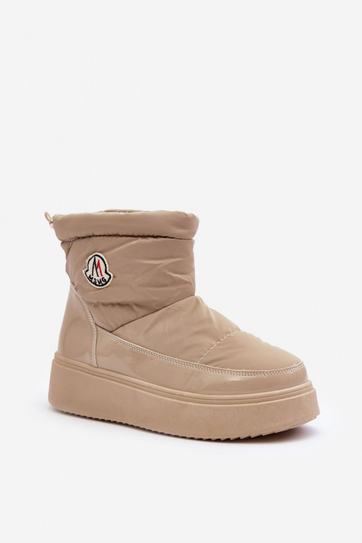 Botas de nieve con plataforma Gattea beige de un modelo duradero.