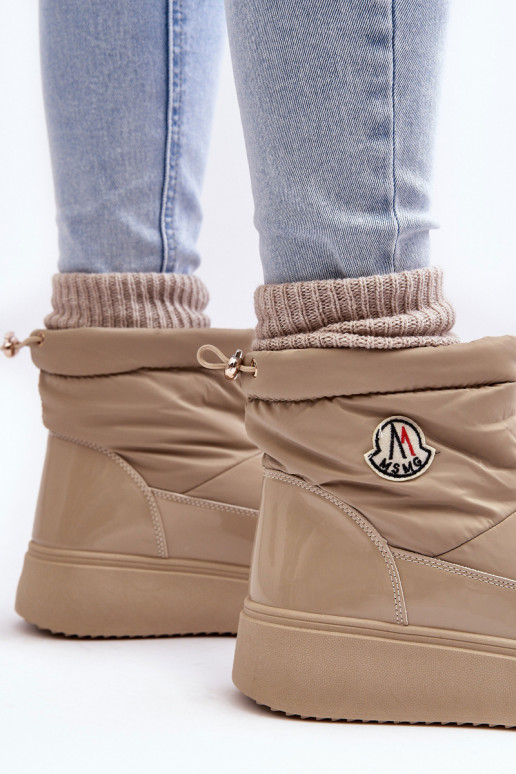 Botas de nieve con plataforma Gattea beige de un modelo duradero.