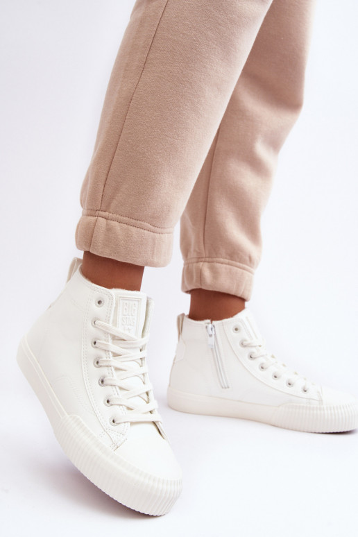 Calzado casual calentito con cremalleras en color blanco Big Star MM274017