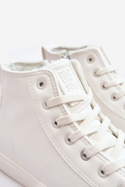 Calzado casual calentito con cremalleras en color blanco Big Star MM274017