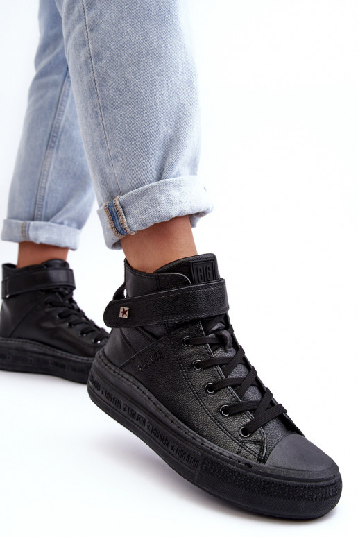 Zapatos de ocio calentados con plataforma Big Star color negro MM274008