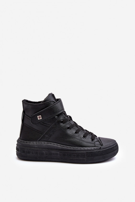 Zapatos de ocio calentados con plataforma Big Star color negro MM274008