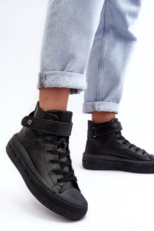 Zapatos de ocio calentados con plataforma Big Star color negro MM274008